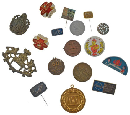 17 darabos fém, kompozit és műanyag jelvény tétel, közte '2000 - Budapest / Kovácstalálkozó','őrizzük a lángot','Spartacus 1965 - VII Országos Természetjáró Találkozó' T:1,2-