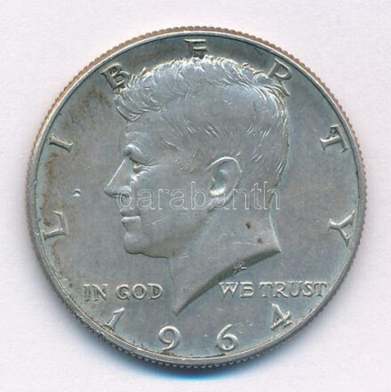 Amerikai Egyesült Államok 1964D 1/2$ Ag 'Kennedy' T:2,2- patina, kis karc USA 1964D 1/2 Dollar Ag 'Kennedy' C:XF,VF patina, scratch Krause KM#202