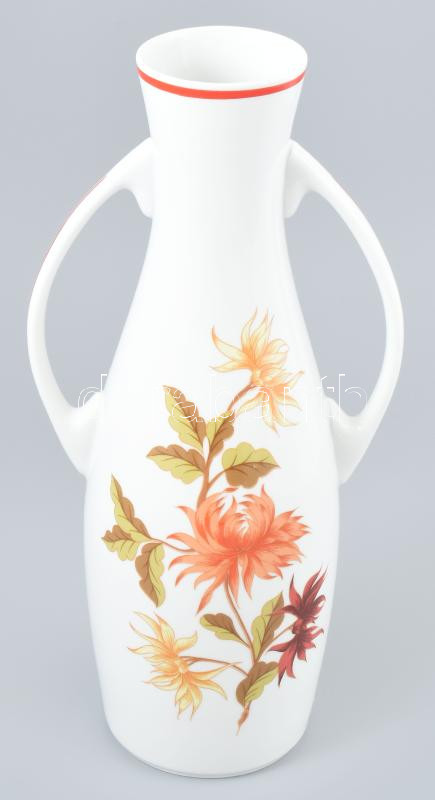 Hollóházi Magyar Honvédelmi Szövetség (MHSZ) váza, jelzett, hibátlan, m: 35,5 cm - Image 2