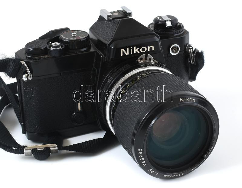 cca 1980 Nikon FE analóg fényképezőgép, Zoom-Nikkor 1:3,5 43-86mm objektívvel, eredeti tokjában + TelXtender 3x telekonverter objektívhez - Image 3