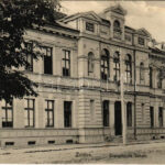 1915 Feketehalom, Zeiden, Codlea; Evangélikus iskola / Schule / school (EB)