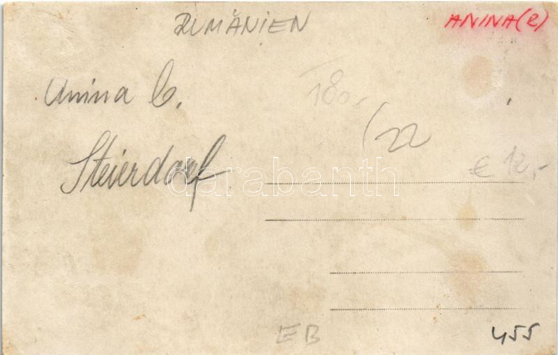 Anina, Stájerlakanina, Steierdorf; vasgyár, kolónia / iron works, factory, colony. photo (r) - Image 2