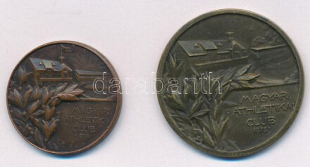 ~1920-1930. 'MAC / Magyar Athletikai Club 1875' 2xklf kétoldalas vert bronz érem. Szign:Tarján Oszkár (28mm, 38mm) T:1- karc HP 5792