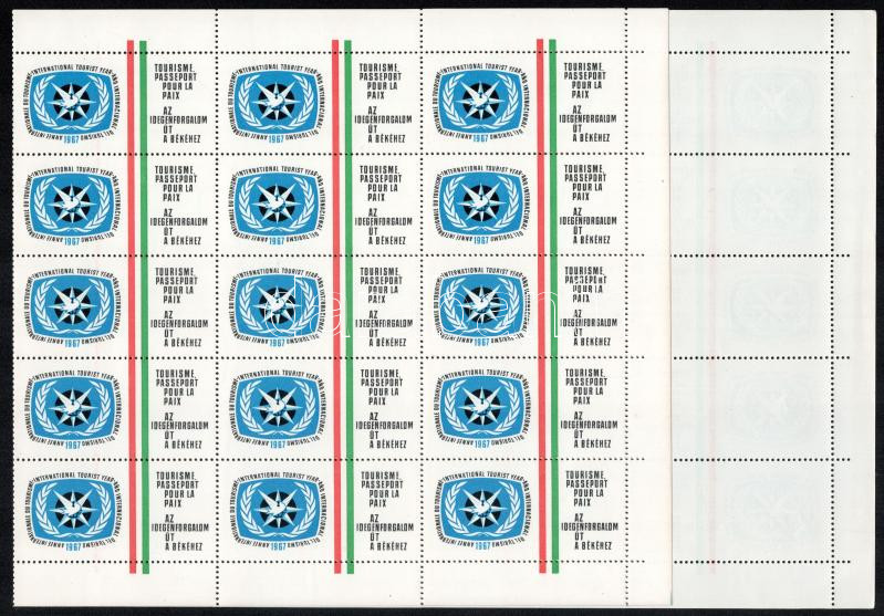 1967 Az idegenforgalom út a békéhez hajtott levélzáró ív - Image 2