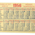 1956 Országos Takarékpénztár fém kártyanaptár - Image 2
