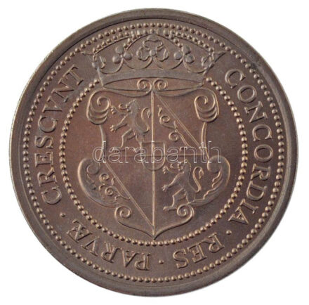 Hollandia 1979. '400 éves az Utrechti Unió' Cu-Ni kétoldalas emlékérem eredeti dísztokban (25mm) T:1 Netherlands 1979. '400th anniversary of the Utrecht Union' two-sided Cu-Ni medallion in original case (25mm) C:UNC