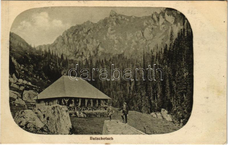 Bucsecs-hegység, Butschetsch, Bucegi (Brassó mellett); menház. Jos. Drotleff Nr. 372. / rest house