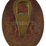 ~1920-1930. 'Budapest Székesfőváros - Altiszt' zománcozott bronz gomblyukjelvény (36x27mm) T:2 zománcrepedés - Image 2