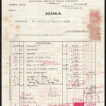 1938 Bp., Termos fürdőszoba berendezések, vízvezetéki és egyéb áruk kereskedése fejléces számla, okmánybélyegekkel