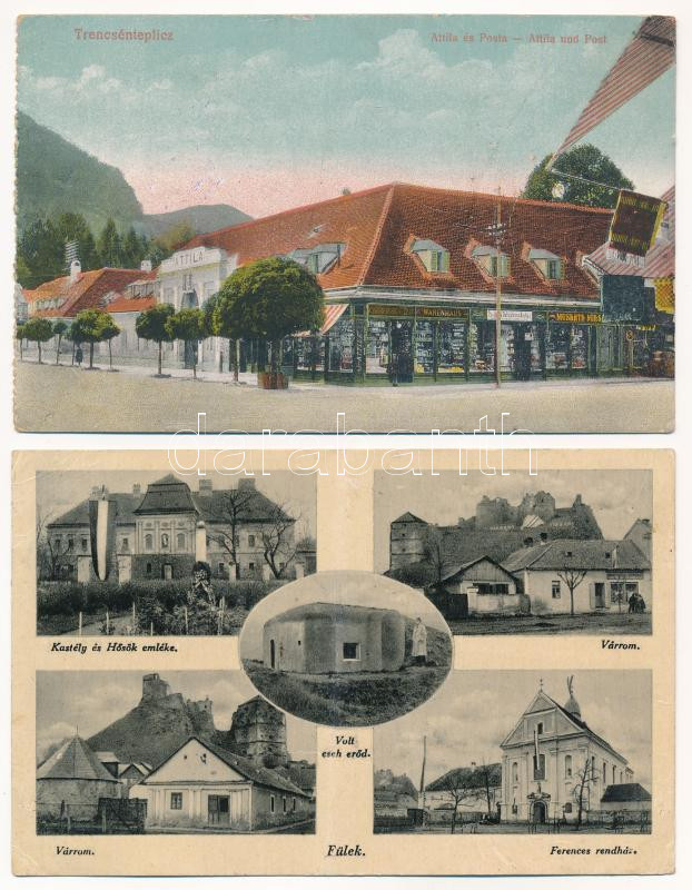 6 db RÉGI felvidéki város képeslap vegyes minőségben / 6 pre-1945 Upper-Hungarian town-view postcards in mixed quality - Image 2