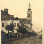 Máramarossziget, Sighet, Sighetu Marmatiei; Római katolikus templom, utca / church, street. photo