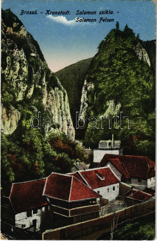Brassó, Kronstadt, Brasov; Salamon-szikla / Salamon-Felsen / rock (EB)