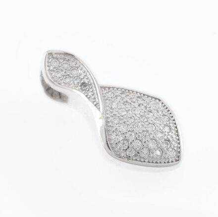 Ezüst (Ag) köves medál, jelzett, bruttó: 2,3g