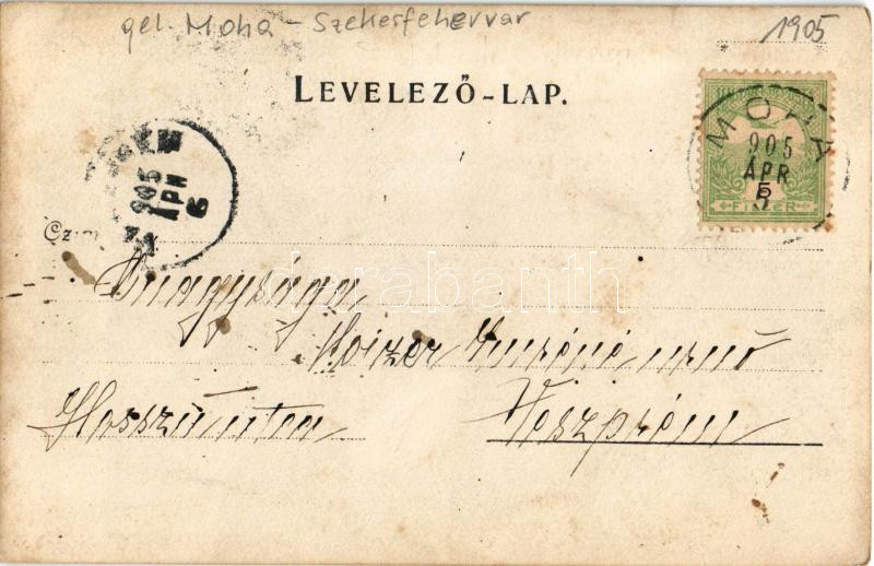 1905 Moha (Székesfehérvár), családi fotó kisbabával. photo - Image 2