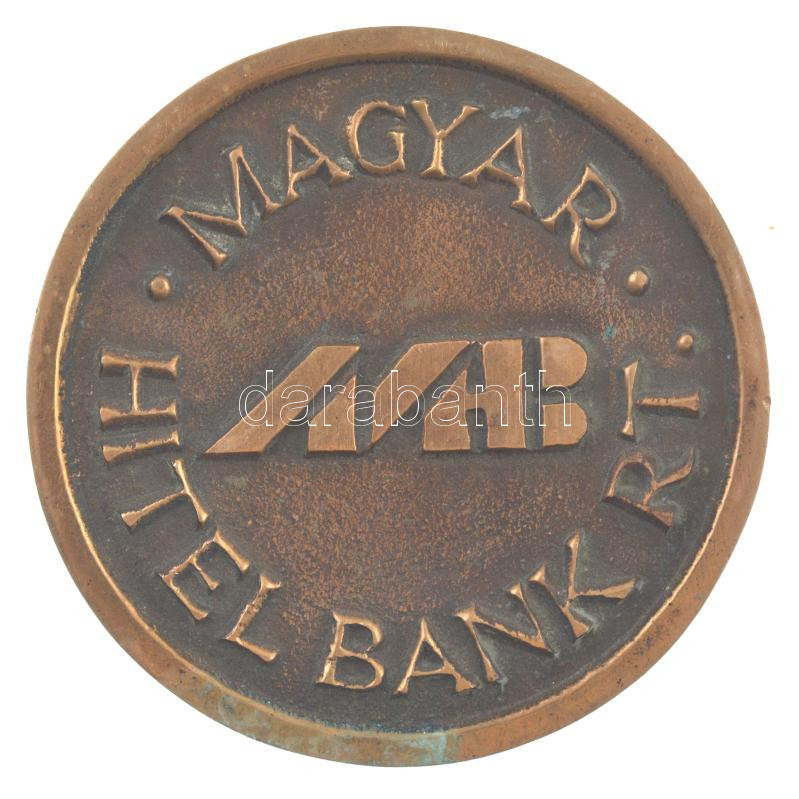 DN 'Széchenyi István Gazdasági Társaság / Magyar Hitelbank Rt.' kétoldalas bronz emlékérem (74mm) T:1- - Image 2