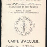 1969 Francia külügyminisztérium arcképes igazolványa magyar könyvtáros részére - Image 2