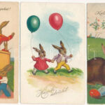 5 db régi üdvözlő képeslap vegyes minőségben / 5 pre-1945 greeting postcards in mixed quality