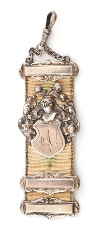 Ezüst (Ag) tiszti lánc, 1935., jelzett, bruttó: 15,4g, h: 12 cm