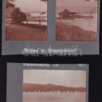 cca 1910 Langenzersdorf, Wörthersee, hajómalom, vitorlások, 6 db fotó, kartonra ragasztva, feliratozva, 7,5×5,5 cm