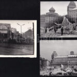 1965 Budapest, a Nemzeti Színház bontása, 6 db fotó, 6×8,5 és 9×14 cm közötti méretekben