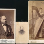 Dubez Péter (1838-1889) híres hárfa-virtuóz, 4 db keményhátú (családi) portré, 10,5×6 és 20,5×11 cm közötti méretekben - Image 2