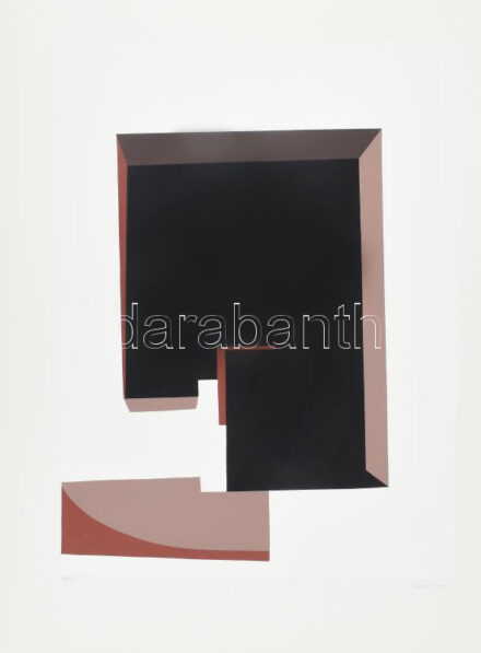 Mark (Márkus), Anna (1928-): Geometrikus kompozíció, 1990. Szitanyomat, papír, jelzett, számozott (19/40). 45,5x34 cm