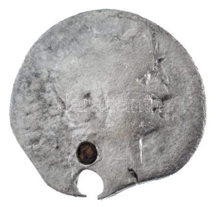 Római Birodalom / ? / Hadrianus 117-138. Denár (2,36g) T:3 ly., lyuktömött Roman Empire / ? / Hadrianus 117-138. Denarius (2,36g) '[HAD]RIANVS [AVGVSTVS] / [COS III]' C:F holed, plugged hole RIC II 202.var