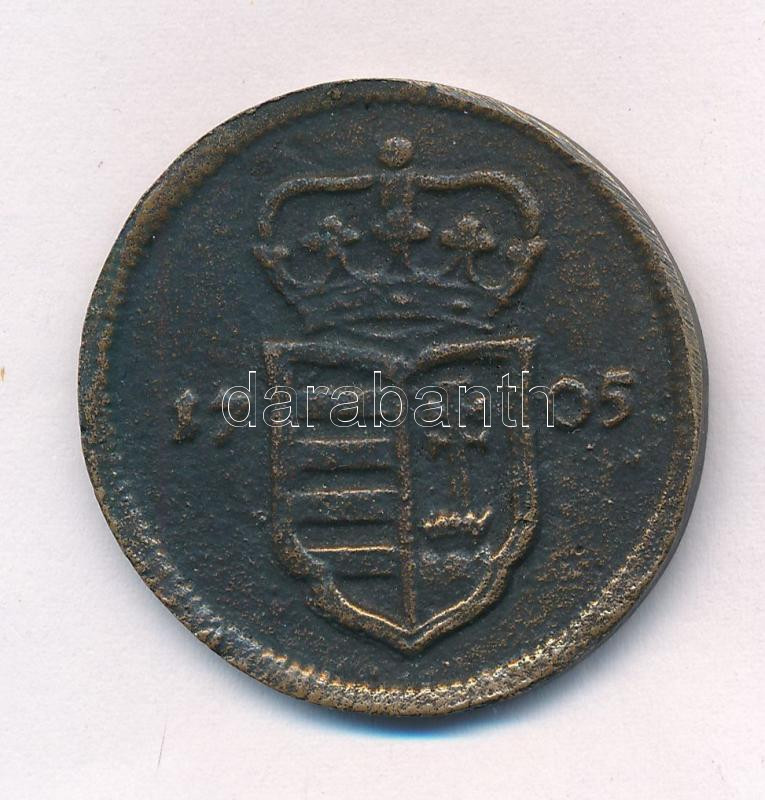 1705. XX Poltura 'II. Rákóczi Ferenc' fém öntvény replika T:1- - Image 2