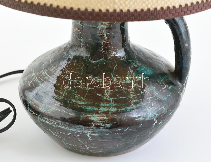 Designe kerámia lámpa, jelzett: Kerezsi Gyöngyi, hibátlan, működik. m: 47 cm - Image 2