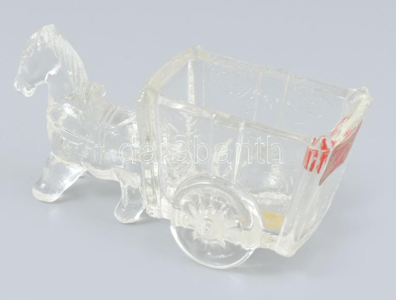WMF lovashintó, üveg, jelzett, hibátlan, h: 12 cm