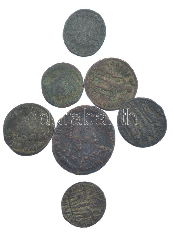 Római Birodalom 7db-os bronz érmetétel, közte I. Constantinus (3xklf) T:2,3- Roman Empire 7pcs bronze coin lot, within Constantinus I. (3xdiff) C:XF,VG - Image 2