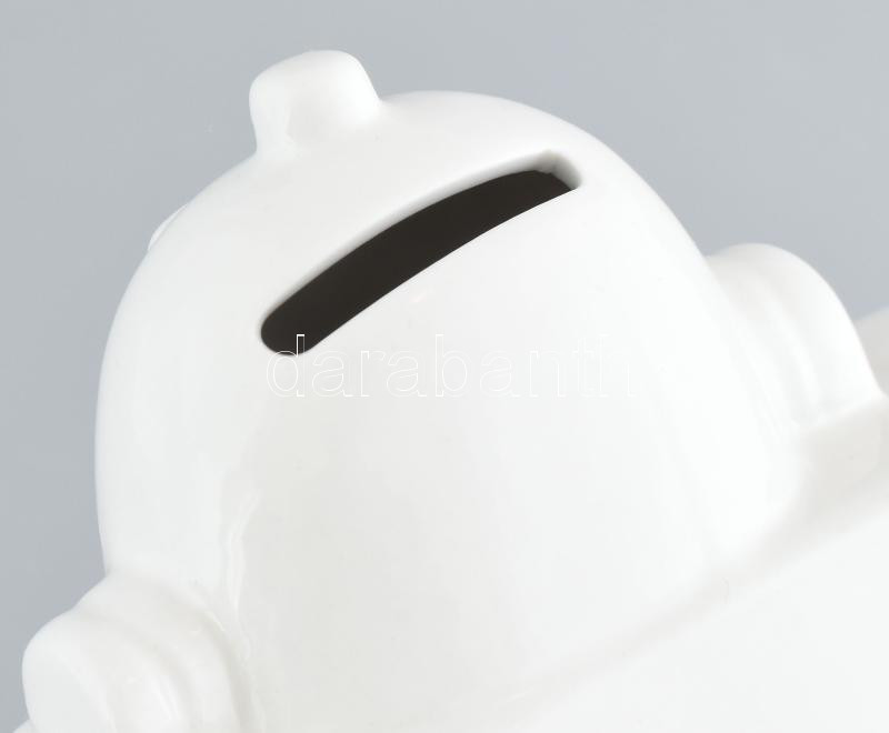 Robot formájú porcelán persely, hibátlan 20 cm - Image 2