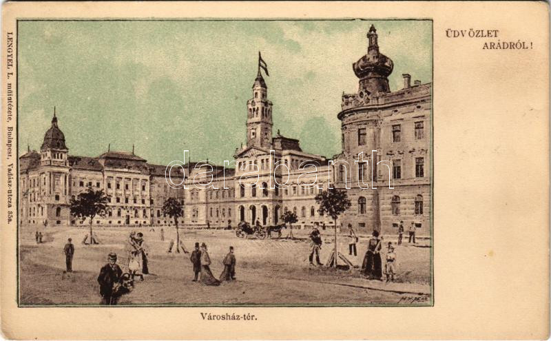 Arad, Városház tér. Lengyel L. kiadása / square in front of the town hall