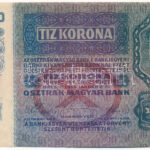 1915. 10K '1234 876891' piros 'DEUTSCHÖSTERREICH' felülbélyegzéssel T:III szép papír Adamo K11 - Image 2