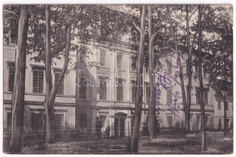 Besztercebánya, Banská Bystrica; Római katolikus főgimnázium. Sonnenfeld Mór kiadása / Catholic grammar school (EK)