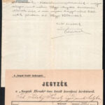 1881-1915 Szeged, jegyzék a 'Szegedi Hiradó'-ban közölt hirdetésről, 15+1 kr okmánybélyeggel + 2 db fejléces számla
