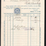 1881-1915 Szeged, jegyzék a 'Szegedi Hiradó'-ban közölt hirdetésről, 15+1 kr okmánybélyeggel + 2 db fejléces számla - Image 2