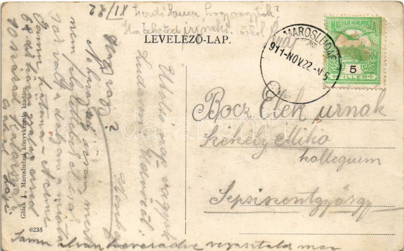 1911 Marosludas, Ludosul de Mures, Ludus; látkép. 6235. Glück József kiadása / general view (EK) - Image 2