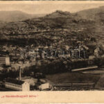 Segesvár, Schässburg, Sighisoara; látkép a Siechhofhegyről / general view (non PC) (felületi sérülés / surface damage)