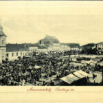 1917 Marosvásárhely, Targu Mures; Széchenyi tér, piac, üzletek. W.L. Bp. 6414. / square, market, shops (EK)