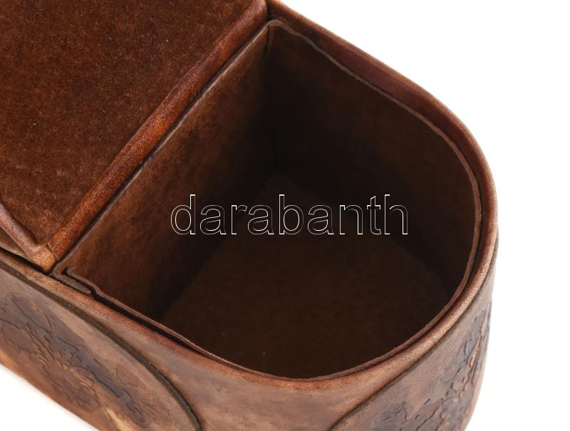 Bőr doboz, kopásokkal, 18x9x9cm - Image 3