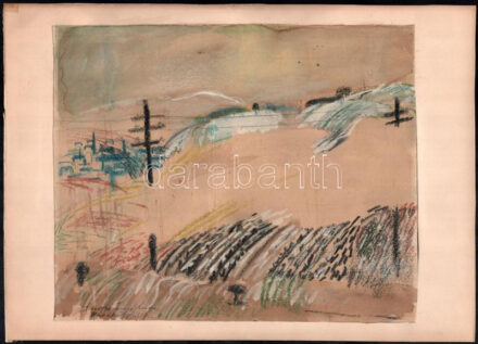 Szentiványi jelzéssel: Würzburg (Bajorország), 1937. Vegyes technika, papír. paszpartuban. 25x31 cm