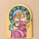 Faragó Miklós: Hollóházi porcelánkép. Keretben, jelzett, hibátlan. 9x7 cm - Image 3
