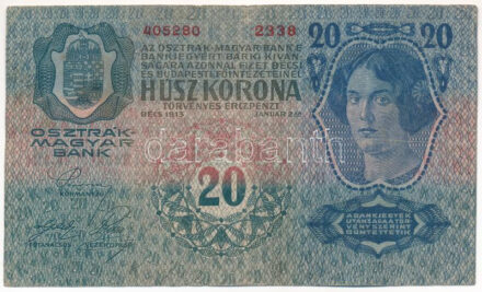 1913. 20K '2297 405280' T:III Adamo K17