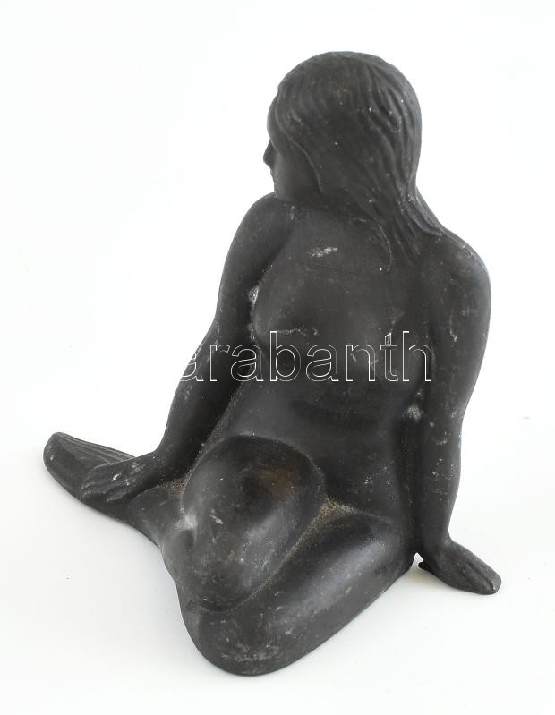 Jelzés nélkül: Kis hableány. Ón, kis kopásokkal, m: 11,5 cm - Image 2