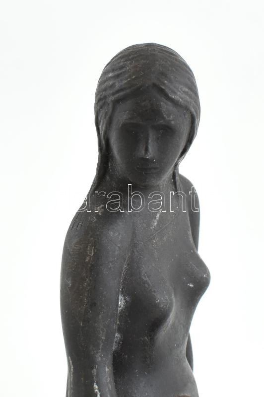 Jelzés nélkül: Kis hableány. Ón, kis kopásokkal, m: 11,5 cm - Image 4