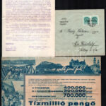 1939 Dörge Frigyes Bank Rt. osztálysorsjáték, 2 db reklámnyomtatvány + levél, borítékkal - Image 2