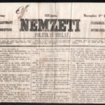 1848 A Nemzeti c. politikai napilap 152. száma. benne a bécsi forradalom bukásáról 4p.
