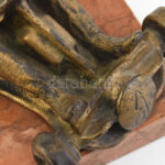 Jelzés nélkül: Gokart. Bronzírozott, műgyanta, vörös márványtalapzaton, m: 21 cm - Image 3
