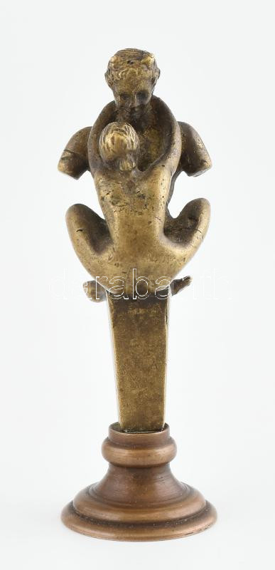Pajzán, erotikus, ördögös, bronz pecsétnyomó, nincs vésve, m: 7,5 cm - Image 2
